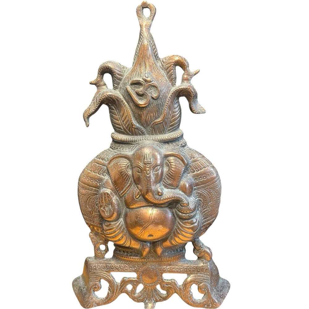 Ganesha on Kalash Wall Hanging or freestanding decor (Vinayakmoorti) Showpiece